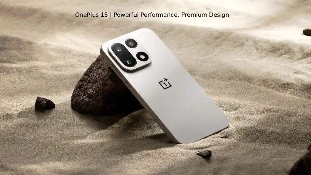 OnePlus 15 Price in India: जानिए कब लॉन्च होगा और क्या होंगे इसके खास फीचर्स 1 OnePlus 15 smartphone image showing design, display, and camera module with text “OnePlus 15 price in India and launch details”.